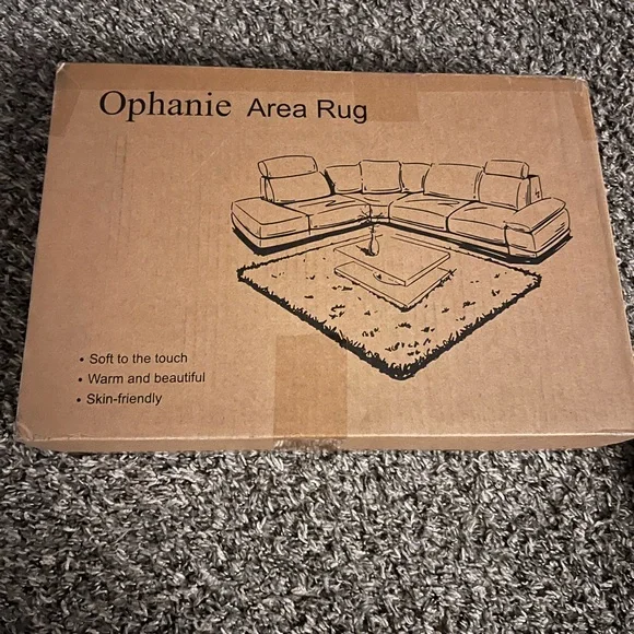 Plush Gray Area Rug 4x6 NWT - Picture 2 of 3